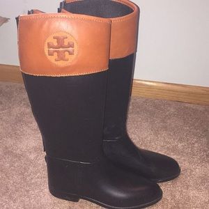Tori Burch Rubber & Leather Rain boot